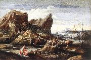 CARRACCI, Antonio Landscape with Bathers dfg Spain oil painting artist
